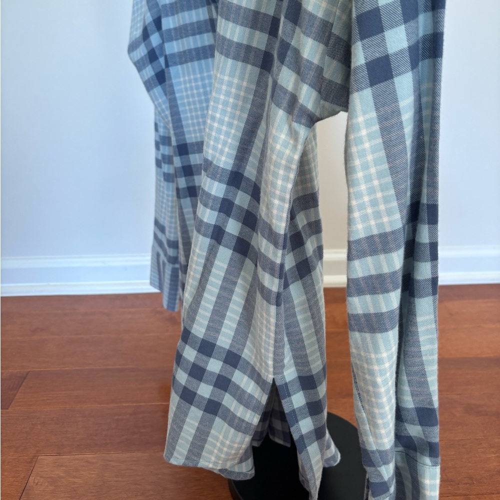 LOFT Outlet Plaid‎ Button Down Shirt Blue Women’s XS NWT - Picture 4 of 4